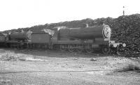 Robinson O4 2-8-0 no 63724 standing in the shadow of the coal stack at Ardsley shed on 8 September 1962, a month after its official withdrawal by BR. The locomotive was cut up at Gorton Works in October that year. <br><br>[K A Gray 09/09/1962]