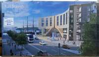 Here's the artist's impression of the new station building for Dundee. In some respects the arrow is facing the wrong direction ...<br><br>[John Yellowlees 23/03/2016]