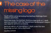 Seen at Penistone, 'The case of the missing logo'. (Or is that not seen?)<br><br>[John Yellowlees 26/03/2016]