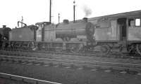 Locomotives on shed at Carlisle Upperby on 30 July 1960 include Fowler 4F 0-6-0 44490. <br><br>[K A Gray 30/07/1960]