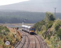 An Inverness bound train approaching Dalwhinnie in August 2007.  <br><br>[John Furnevel 25/08/2007]
