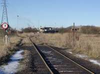 The derelict yard signal box which was demolished not long after this picture was taken in January 2010. This was Margam Sorting Sidings South box.<br><br>[Alastair McLellan 07/01/2010]