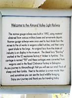 On-train notice telling all about the 2'6'-gauge Railway.<br><br>[John Yellowlees 26/04/2016]