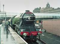 4472 'Flying Scotsman' at Waverley having handed 'The Fair Maid' over to a diesel.<br><br>[Bill Roberton 01/10/1983]