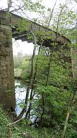 Downstream of the Eden Viaduct looking up to the girder.<br><br>[William Neill 05/05/2016]