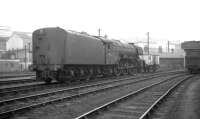 Gresley A3 Pacific 60081 <I>Trigo</I> stands at the west end of Heaton shed in 1964, the year of its eventual withdrawal from 52A Gateshead. The Pacific was cut up at Hughes Bolckow Shipbreakers, North Blyth, in January 1965<br><br>[K A Gray //1964]