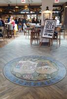 The North British Railway's coat of arms in the new Wetherspoon bar 'The Booking Office' on Waverley Bridge in the former parcels office.<br><br>[John Yellowlees 22/06/2016]
