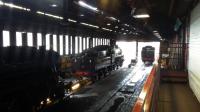 Inside the shed at Grosmont on the North Yorkshire Moors Railway.<br><br>[Rod Crawford 01/07/2016]