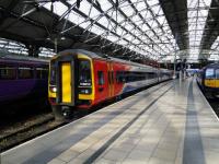 An East Midlands Trains service for Norwich stands at Liverpool Lime Street Platform 5 on 30/06/2016.<br><br>[David Panton 30/06/2016]