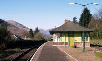 View towards Glasgow at Arrochar and Tarbet station in 1991. To the left are the former railway cottages. The station building, very disappointingly, has not survived.<br><br>[Ewan Crawford //1991]