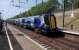 An afternoon service for North Berwick pulls into Musselburgh. Only the 9th of June, but the grass is already looking a bit scorched: can it last?<br><br>
<br><br>
In eastern and central Scotland we are so used to Platform 1 being for Edinburgh trains that it's a bit of a disappointment to be demoted to Platform 2 in East Lothian. This is presumably because the Edinburgh-bound side is now Down.<br><br>[David Panton 09/06/2016]