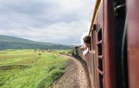 The SRPS Railtours <I>West Highland Centenary Special</I> crossing Rannoch Moor on the approach to Rannoch station on 7 August 1994 hauled by 2005 and 3442.<br><br>[John McIntyre 07/08/1994]