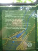 A view of part of the display board for the Silkstone Waggonway facilities at Barnby Canal Basin, Barugh, between Barnsley & Cawthorne, also shows the Silkstone Branch of the Yorkshire & Lancaster Railway as running across the A635 road close by. This confirms that the remaining section of bridge abutment on the south side of the A635 [See image 56220] was for an over-bridge on this branch, which ran west then south from Silkstone Junction, mid way between Barnsley & Darton stations, on the L & Y line to Horbury Junction.<br><br>[David Pesterfield 04/08/2016]