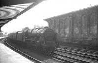 Rebuilt <I>Patriot</I> 4-6-0 no 45545 <I>Planet</I> arrives in the west sidings at Carlisle on 26 March 1964 with a terminating parcels train from the south.<br><br>[K A Gray 26/03/1964]