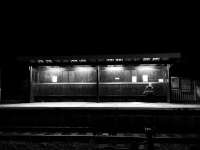 Brundall station on the Wherry Lines by night waiting for the last train to Norwich at 00:03 May 2016.<br><br>[Ian Dinmore 20/05/2016]