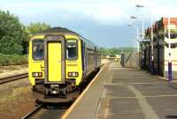 One of the few through services during the week from Blackpool to Liverpool departs from Kirkham and Wesham on the evening of 20 July 2016.<br><br>[John McIntyre 20/07/2016]