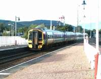 A late afternoon Inverness - Glasgow Queen Street service runs into Aviemore on 15 September 2004. <br><br>[John Furnevel 15/09/2004]