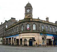 A gloomy Thursday lunchtime at the foot of Leith Walk in September 2006, with the old Leith Central station building looking abandoned and unwanted.<br><br>[John Furnevel 14/09/2006]