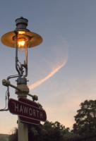 Haworth station - a real gas lamp at sunset.<br><br>[Ian Dinmore //]