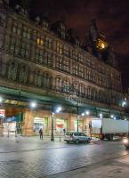 The Gordon Street frontage of Glasgow Central on the evening of the 21st of November. Above the entrance is the Caledonian's hotel, now the Grand Central Hotel.<br><br>[Ewan Crawford 21/11/2016]