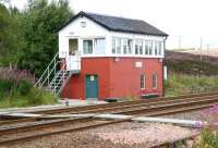 Smart refurbished signal box at the north end of Dalwhinnie, seen here in August 2007 from the up platform.<br><br>[John Furnevel 25/08/2007]