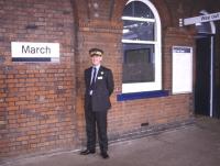 Ian Dinmore at March station in 1996.<br><br>[Ian Dinmore Collection //1996]