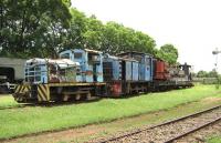 Locomotives and equipment awaiting refurbishment at the KRM in March 2014.<br><br>[Alistair MacKenzie 17/03/2014]