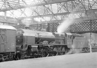 LMS Patriot 5901 <I>Sir Robert Turnbull</I> stands at Carlisle in 1933, shortly after delivery from Crewe Works. For a short period the locomotive carried the same name and number as the Claughton  it had replaced (the original LNWR 1161), but within a short time was renumbered by the LMS as 5540, eventually becoming 45540 under BR. It was withdrawn from Carlisle Upperby in April 1963 and cut up at Crewe Works some three months later.<br><br>[Dougie Squance (Courtesy Bruce McCartney) //1933]