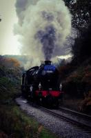K1 2-6-0, 62005 darkens the sky at Beckhole, heading a Whitby to Pickering 7 coach set up the 1 in 49 on the NELPG 50th Anniversary weekend. It was loud, very loud.<br><br>[Brian Taylor 30/10/2016]