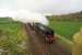 Ex LMS 4-6-0 no.46115 Scots Guardsman approaches Curthwaite between Wigton and Carlisle while working a railtour on 16 April 2016. The former station is behind the photographer.<br><br>[John McIntyre 16/04/2016]