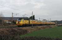 43062 <I>John Armitt</I> leads the Network Rail <I>High Speed Measurement Train</I> through Brock on a working from Craigentinny to Crewe on 1st February 2017. <br><br>[Mark Bartlett 01/02/2017]
