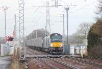 68004 passing over Heatherbell level crossing with the Edinburgh Waverley to Motherwell empty coaching movement on the morning of 15/12/16.<br><br>[Alastair McLellan 15/12/2016]