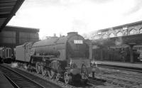 A1 Pacific 60127 <I>Wilson Worsdell</I> standing on the centre road at Carlisle on Saturday 25 July 1964. In the background 'Jinty' 47326 is on station pilot duty.<br><br>[K A Gray 25/07/1964]