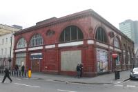 Considering the value of property in London the old Northern line tube station at Euston is remarkably unchanged long after its closure [See image 5179]. The complex story of this station and what lies beneath the red tiled exterior can be found in the Abandoned Stations website. <br><br>[Mark Bartlett 14/02/2017]