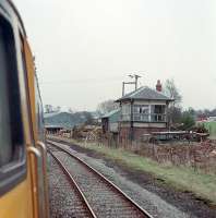 The closed Gisburn box viewed from the south in 1989. The 47 was on a diversion from the WCML via Blackburn, Hellifield and the S&C to Carlisle.<br><br>[Ewan Crawford 25/03/1989]