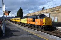 37116 tailed by 37025 'Inverness TMD' on 108N at Motherwell, 21st March 2017.<br>
<br>
<br><br>[Ian Millar 21/03/2017]