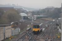 Northern 150139 heads west from Blackburn passing over Darwen Street Bridge with a service from Colne to Blackpool South on 23rd March 2017. Although greatly reduced there is still a significant track layout at Blackburn, soon to be further enhanced with the opening of the new DMU depot. <br><br>[Mark Bartlett 23/03/2017]