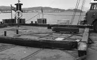 Wagon turntable at the end of the pier in 1977.<br><br>[Bill Roberton //1977]