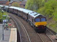 66746 nears Dunfermline Queen Margaret with the Edinburgh - Keith 'Royal Scotsman', the first trip of the year.  17 April.<br><br>[Bill Roberton 17/04/2017]