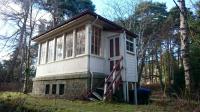 Crathes signal box, 9th of March 2017, The box is in good condition, but the wooden access steps have collapsed but I managed to peer in to see a large telescope.<br><br>[Alan Cormack 09/03/2017]