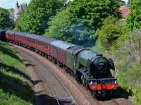 60103 speeds away from Aberdour with the Cathedrals Express Fife Circle trip.<br><br>[Bill Roberton 14/05/2017]