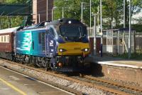 DRS 88002 heads south at Leyland with the 1Z89 Class 88 launch special charter returning to London on 09 May 2017.<br><br>[John McIntyre 09/05/2017]