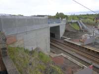 The new Station Road seen overbridge in May 2017. It is due for completion in mid August 2017.<br><br>[Colin McDonald 21/05/2017]