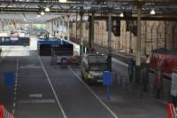 From 21 May the 'Motorail' sidings will be taken out of use for more than a year pending construction of new extended platforms 5 and 6.<br>
<br>
Looking east from the Market Street Footbridge over the site of new platforms 5 and 6.<br><br>[Bill Roberton 08/05/2017]