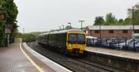 GWR's 166217 bound for Bedwyn at Hungerford on 17th May 2017.<br><br>[Peter Todd 17/05/2017]