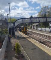 View of Aberdour station from the former signal box.<br><br>[John Yellowlees 25/04/2017]