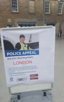 A Police Appeal notice at Haymarket station, following recent events in London.<br><br>[John Yellowlees 05/06/2017]