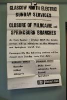 Amidst great relief, the Milngavie line (and Springburn branch) finally gained a Sunday service in the late 1980s. But it was not always so - it had previously had a Sunday service. This was withdrawn on Sundays from the 1st of October 1967.<br><br>[Ian Dinmore 01/10/1967]