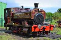 Andrew Barclay 1890 of 1926 masquerading as Wemyss Coal Co No.10 (actually delivered to Edinburgh & Leith Gas Commissioners, Granton Gasworks) looks superb at the Fife Heritage Railway, Kirkland Yard, on 3 June.<br><br>[Bill Roberton 03/06/2017]
