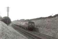 A Swindon DMU on a Girvan - Glasgow service photographed near Dailly on 6 August 1960. [Ref query 1072]  <br><br>[G H Robin collection by courtesy of the Mitchell Library, Glasgow 06/08/1960]